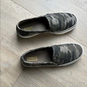 Keds Camouflage Canvas Slip-Ons